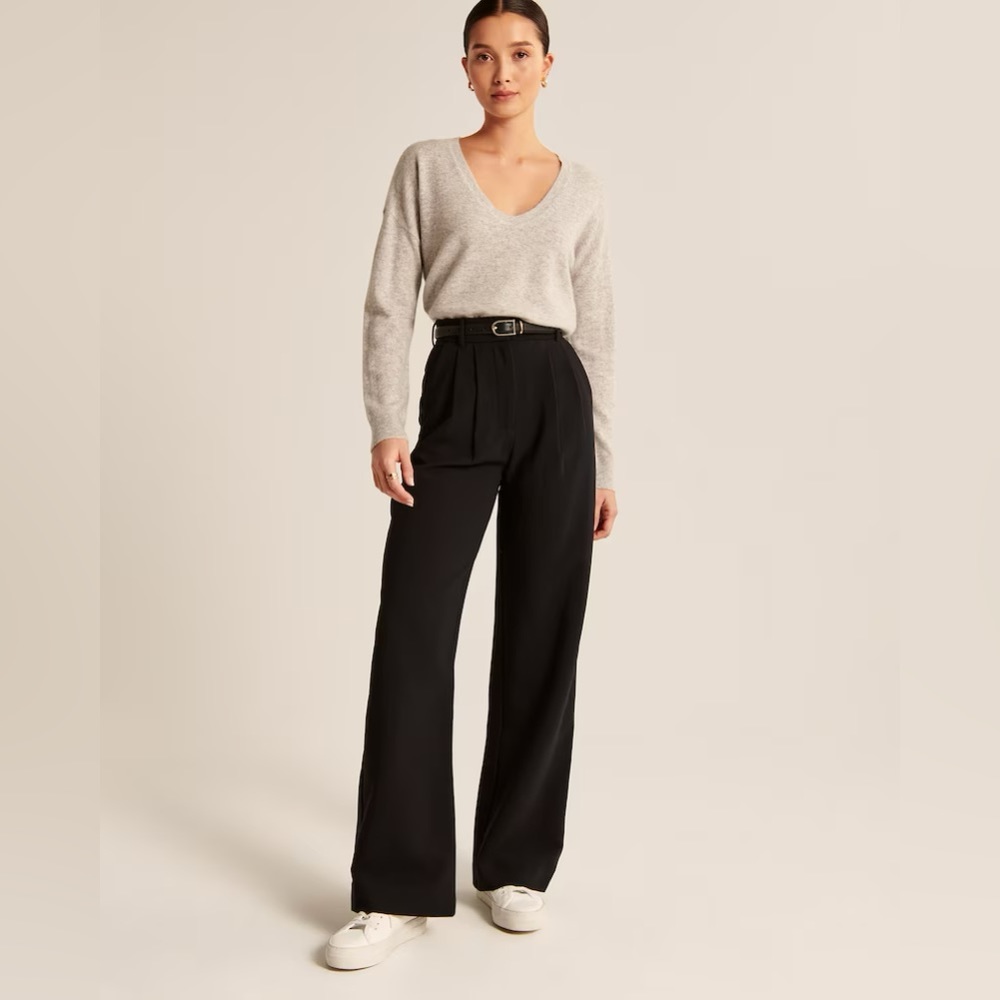 ABERCROMBIE Relaxed Draped Tailored Pants